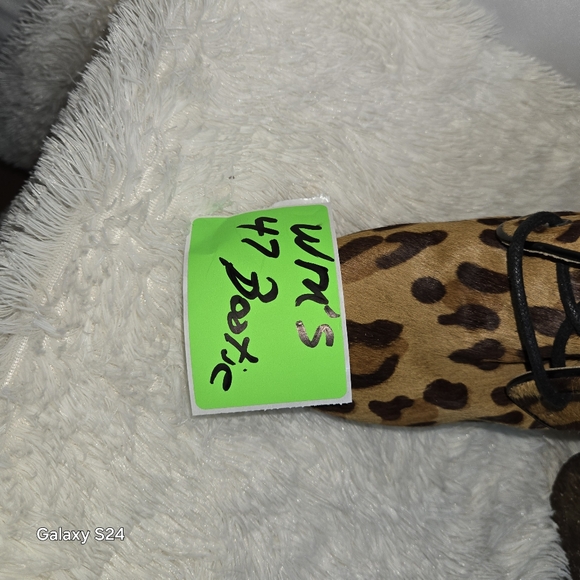 SHOEMINT WEDGE ANKLE BOOTIE PONY HAIR ROUND TOE  LACE UP JOLLY  HEEL 4" SIZE 6.5 - Picture 13 of 13